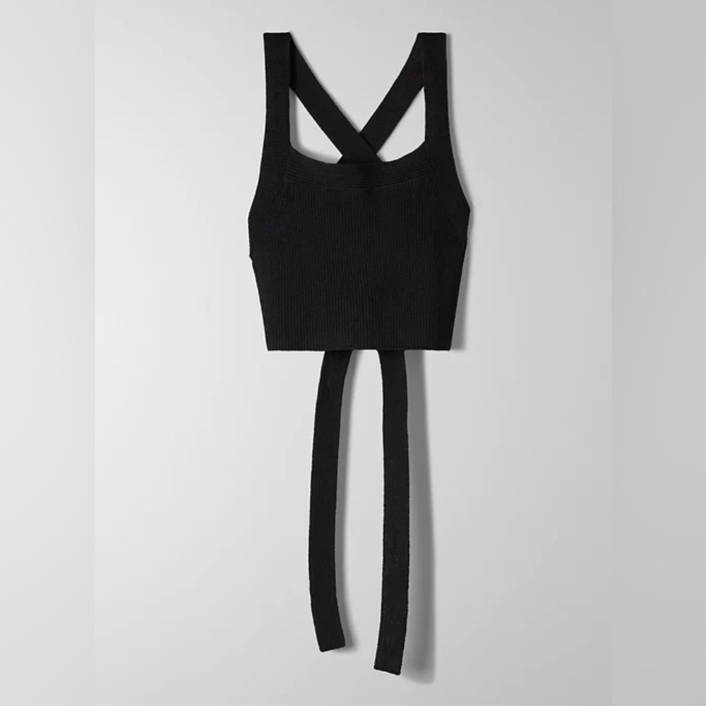 Aritzia knit tank top in black